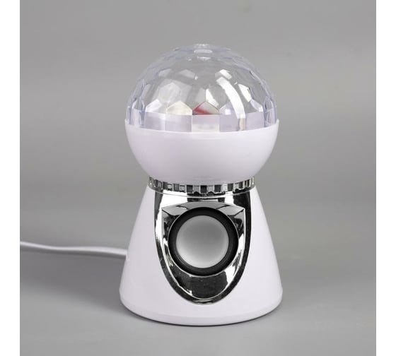 Световой прибор Luazon Хрустальный шар 19х11 см, Bluetooth-динамик, 220V, RGB 5254659