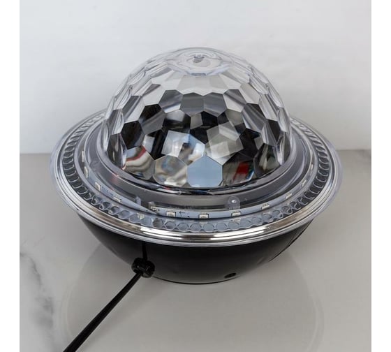 Световой прибор Luazon Хрустальный шар LED-30-220V, 2 динамика, Bluetooth, черный 4445776