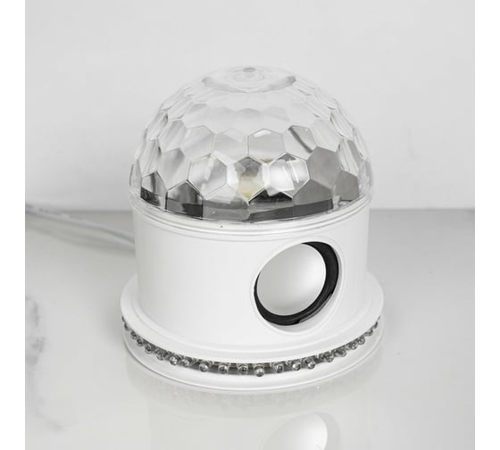 Световой прибор Luazon Хрустальный шар LED-54-220V, 1 динамик, Bluetooth, белый 4445772