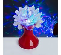 Световой прибор Хрустальный шар Luazon Цветок диаметр 12,5 см, 220 В, красный 3622819