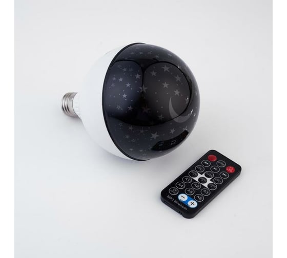 Лампа Luazon Праздничная, d=11 см, 220V, Bluetooth, цоколь Е27, USB, Micro USB, RGB 6978435
