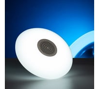 Световой приборLuazon Тарелка E27, с музыкой, Bluetooth, белый 4445779