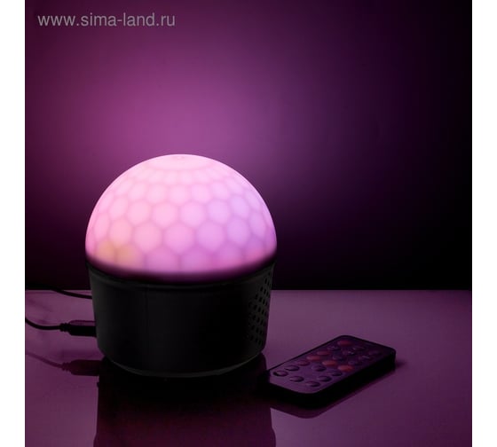 Световой прибор Luazon Хрустальный шар USB, с музыкой, Bluetooth, 2 режима 4445777