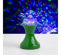 Световой прибор Luazon хрустальный шар Цветок, d=12.5 см, 220V, зеленый 3622820