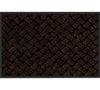 Коврик придверный ОФИСМАГ 60x90см КОРИЧНЕВЫЙ влаго-грязезащитный, 450гр/м2, плетение, PRIMILA KRAFT 701049