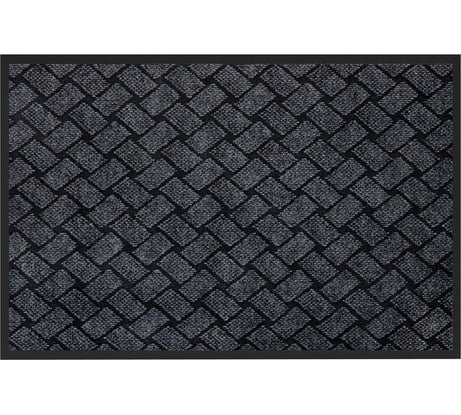 Коврик придверный ОФИСМАГ 60x90см СЕРЫЙ влаго-грязезащитный, 450гр/м2, плетение, PRIMILA KRAFT 701050