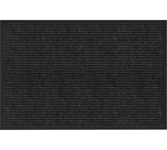Коврик придверный ОФИСМАГ 40x60см, черный влаго-грязезащитный, 450гр/м2, ребристый, PRIMILA EXTRA 701027 1