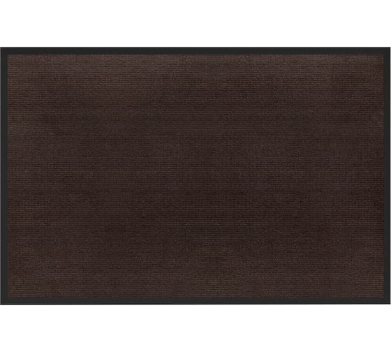 Коврик придверный 40x60см КОРИЧНЕВЫЙ влаго-грязезащитный 300гр/м2, рубчик, PRIMILA STANDARD, ОФИСМАГ 701014 1