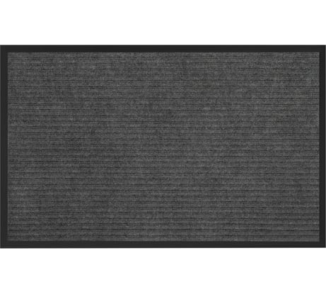 Коврик придверный ЛЮБАША 50x80см, серый, влаго-грязезащитный, 430гр/м2, ребристый, СТАНДАРТ, 701033