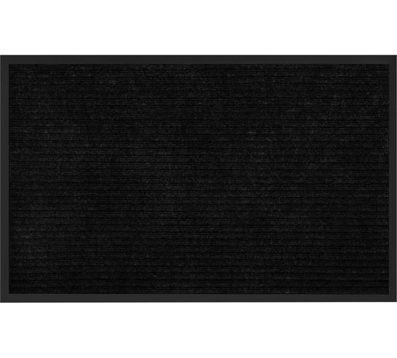 Коврик придверный ЛЮБАША 50x80см ЧЕРНЫЙ влаго-грязезащитный, 430гр/м2, ребристый, СТАНДАРТ 701032 1