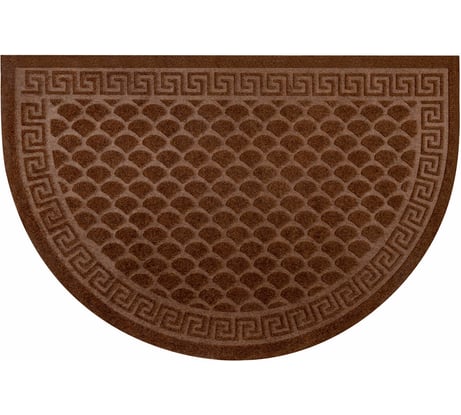 Коврик придверный ЛЮБАША 60x90см ВЕНГЕ грязезащитный 430гр/м2, ПОЛУКРУГ, фактурный ЧЕШУЙКИ 701053