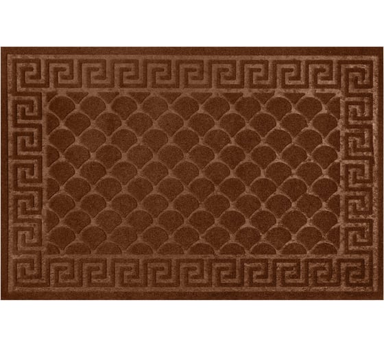 Коврик придверный ЛЮБАША 60x90см ВЕНГЕ грязезащитный 430гр/м2, фактурный рисунок ЧЕШУЙКИ 701062 1