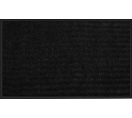 Коврик придверный ЛЮБАША 90x150см, черный, влаго-грязезащитный, 430гр/м2, ребристый, СТАНДАРТ, 701038