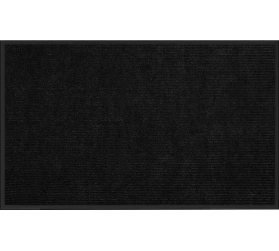 Коврик придверный ЛЮБАША 90x150см, черный, влаго-грязезащитный, 430гр/м2, ребристый, СТАНДАРТ, 701038 1