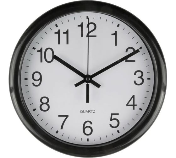Круглые настенные часы TODI цвет черный, 27 см YM1046 806910978184 1