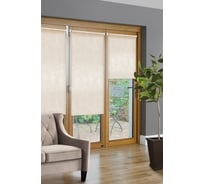 Рулонная штора для балконной двери Эскар люкс арабеска молочный, 52х215 см 38929052215