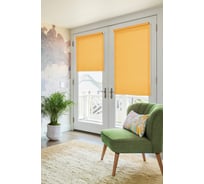 Рулонная штора для балконной двери Эскар однотонная, апельсин, 52х215 см 31203052215