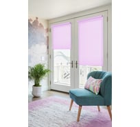 Рулонная штора для балконной двери Эскар однотонная, фиолетовый, 52х215 см 31007052215