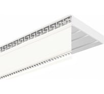 Трехрядный карниз Эскар ЭКОНОМ Антик в сборе, серебро, 2.0 м 537430200