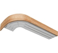 Трехрядный карниз Эскар Шина комплектная классика, 200 см, дуб 294340200