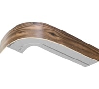 Двухрядный карниз Эскар Классика ясень шимо темный в сборе, 5 см, 1.6 м 721430160