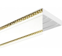 Трехрядный карниз Эскар Эконом+ антик золото в сборе, 2.8 м 536430280