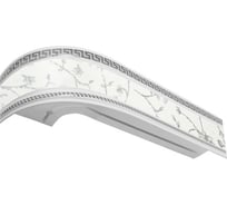 Трехрядный карниз Эскар Классика антик инкрустация белая в сборе, 2.8 м 535431280
