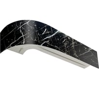 Двухрядный карниз Эскар Классика черный мрамор в сборе, 7 см, 2.2 м 767430220