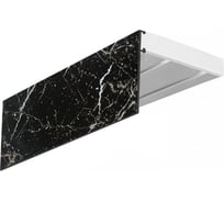 Двухрядный карниз Эскар Эконом+ черный мрамор в сборе, 7 см, 2.0 м 767420200
