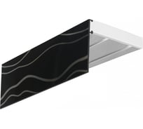 Двухрядный карниз Эскар Эконом+ Волны black в сборе, 7 см, 2.4 м 769420240