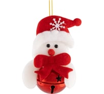 Подвесное украшение Волшебная страна Снеговик колокольчик, цвет красный 103194