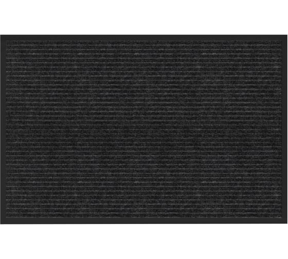 Коврик придверный ОФИСМАГ PRIMILA EXTRA 40x60см, черный, влаго-грязезащитный, 450гр/м2, ребристый, 701027 1