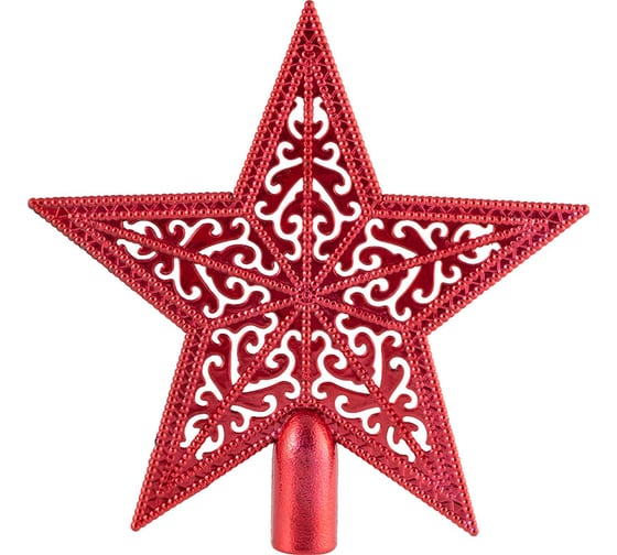 Верхушка на елку Волшебная страна Звезда ажурная, цвет красный 103319 1