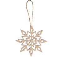 Декоративное украшение Волшебная страна Снежинка 8х8 см, фанера 103442