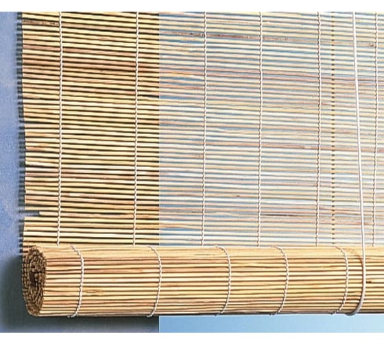 Бамбуковая рулонная штора Эскар натуральная, 140х160 см 71000140160