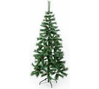 Новогодняя искусственная ель Золотая сказка Velvet Pinewood 180 см, ПВХ, с инеем и шишками 591704