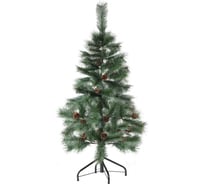 Новогодняя искусственная ель Золотая сказка Velvet Pinewood 120 см, ПВХ, с инеем и шишками 591702