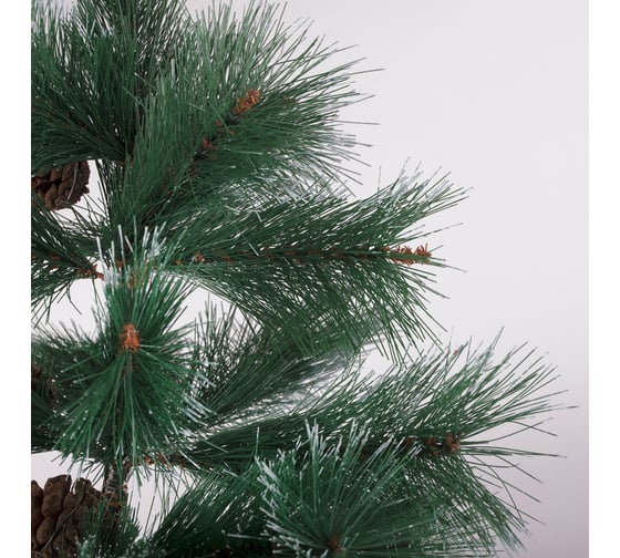 Новогодняя искусственная ель Золотая сказка Velvet Pinewood 120 см, ПВХ, с инеем и шишками 591702