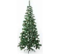 Новогодняя искусственная ель Золотая сказка Velvet Pinewood 210 см, ПВХ, с инеем и шишками 591705