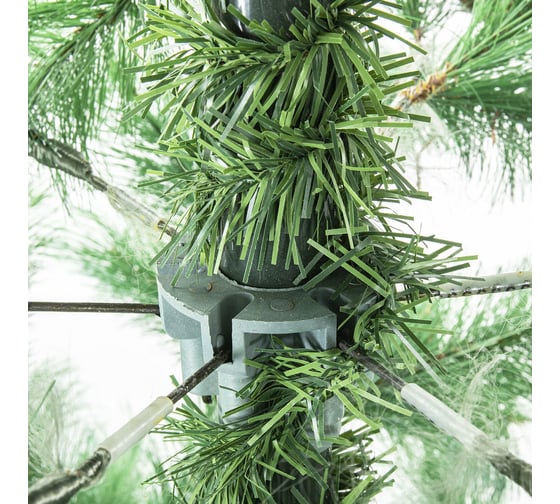 Новогодняя искусственная ель Золотая сказка Velvet Pinewood 210 см, ПВХ, с инеем и шишками 591705
