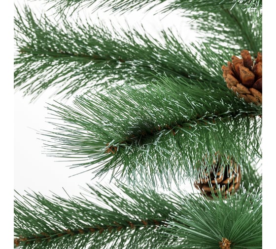 Новогодняя искусственная ель Золотая сказка Velvet Pinewood 90 см, ПВХ, с инеем и шишками 591701