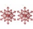 Декоративная подвеска TODI Снежинка №8, красная, 5см, пластик, 2 шт 806513301164 1