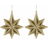 Декоративная подвеска TODI Звезда золотая, 10см, пластик, 2 шт 806620091083