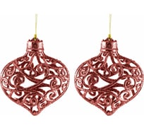 Декоративная подвеска TODI Капля красная, 10см, пластик, 2 шт 806464656967