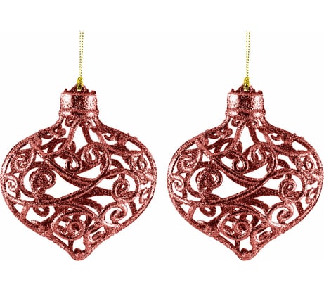 Декоративная подвеска TODI Капля красная, 10см, пластик, 2 шт 806464656967