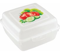Контейнер для продуктов Phibo с декором 14x14x7,5 см, бесцветный 431234901