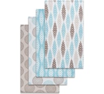 Полотенца вафельные Guten Morgen Азур 35х60 см, 4 шт. НПваф-Аз-35-60-4