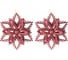 Декоративная подвеска TODI Снежинка №4, 9см, пластик, 2 шт, красная 806880924915 1