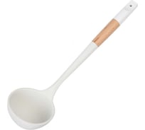 Половник для кухни Daniks бамбук, силикон, бел, Skandi, WFCFA-0037-3 481062