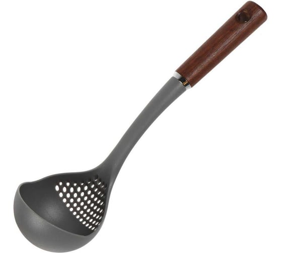 Половник нейлон Daniks с прорезями, навеска, сер, Loft, JA20221115W-4 456542 1